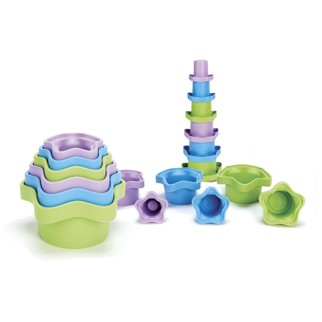 Image contains Green Toys Stacking Cups