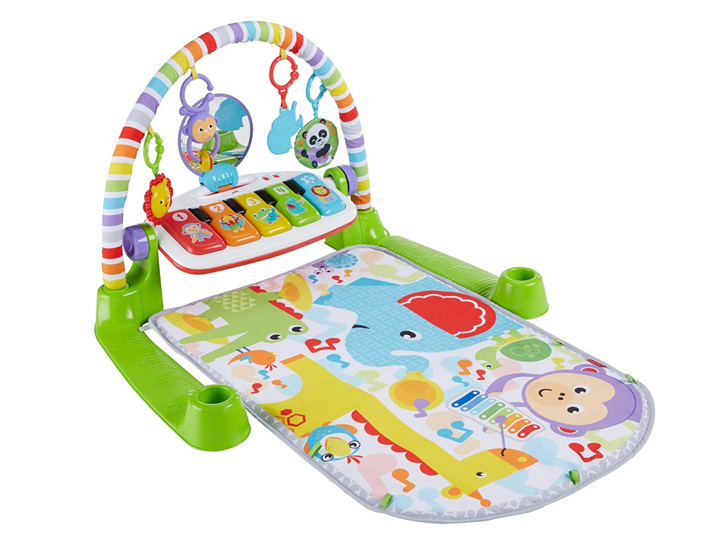 Image contains a Fisher-Price Deluxe Kick & Play Piano Gym