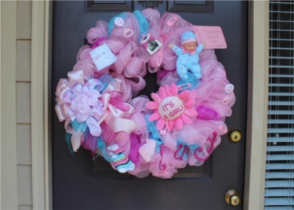 welcome baby wreath