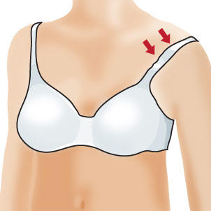 illustration of a woman wearing a bra