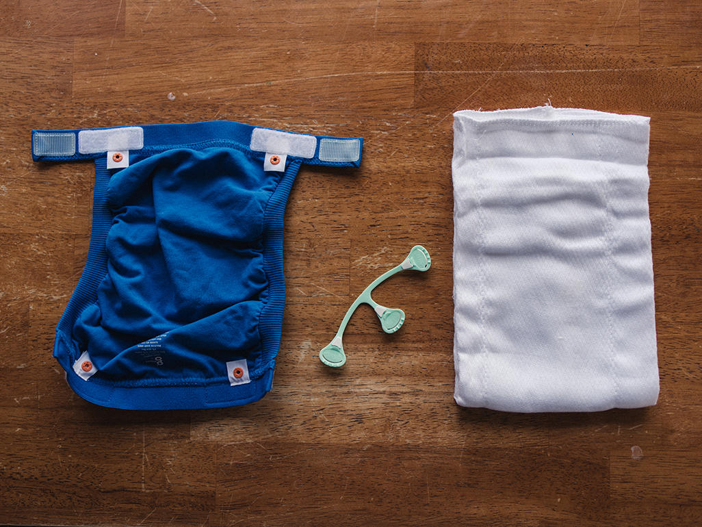 cloth diaper, fastener, and cover