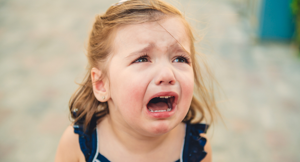 toddler girl crying