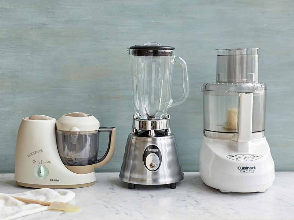 kitchen appliances: babycook, blender and a food processor