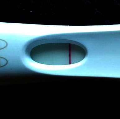 pregnancy test showing negative results