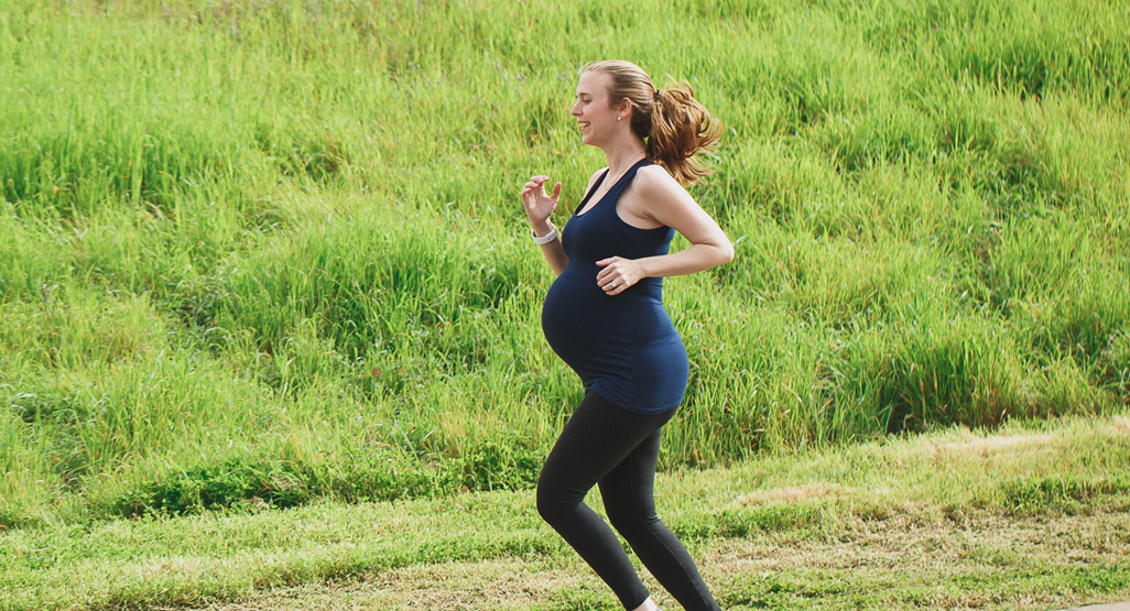 pregnant woman jogging