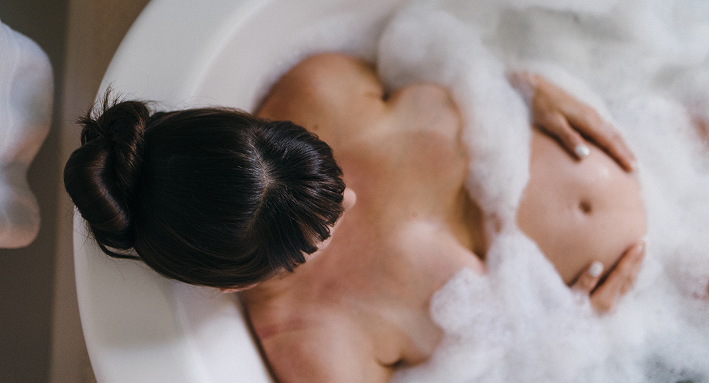 woman in bath tub