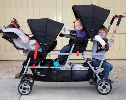 triple stroller for toddlers and infant