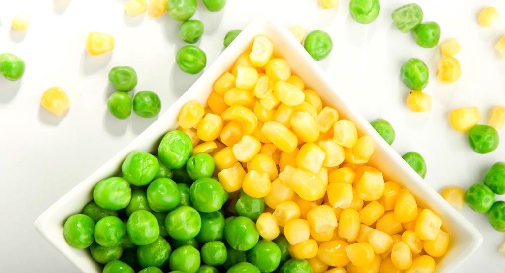 peas and corn